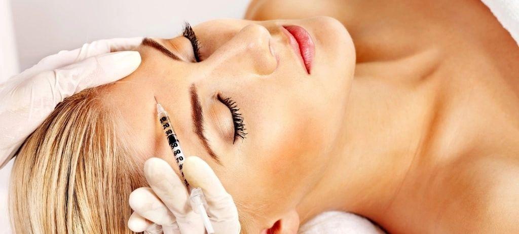 Client receiving a professional aesthetic treatment