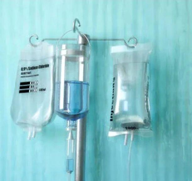 IV hydration bags and tubing for vitamin therapy